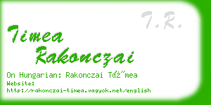 timea rakonczai business card